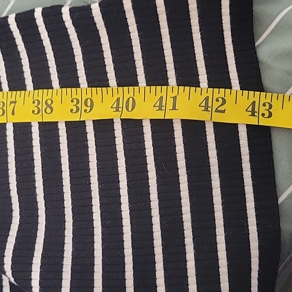 Michael Kors Stretch-Viscose Striped Ribbed Turtle Neck Black, White - Picture 10 of 10
